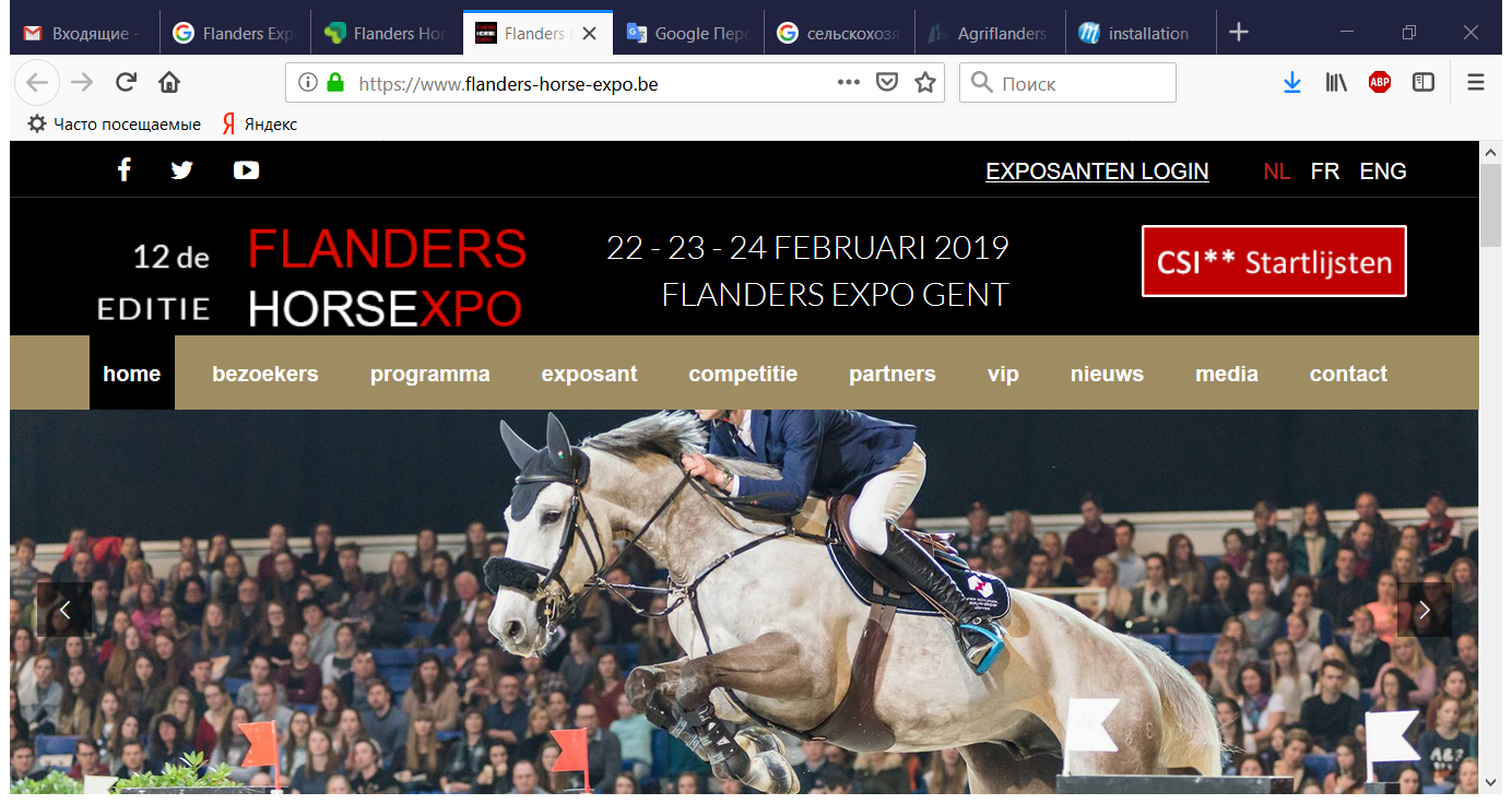 Flanders Horse Expo 2019 - Vlaanderens grootste beurs voor ruiter, menner, fokker en paardenliefhebber - Mozilla Firefox
